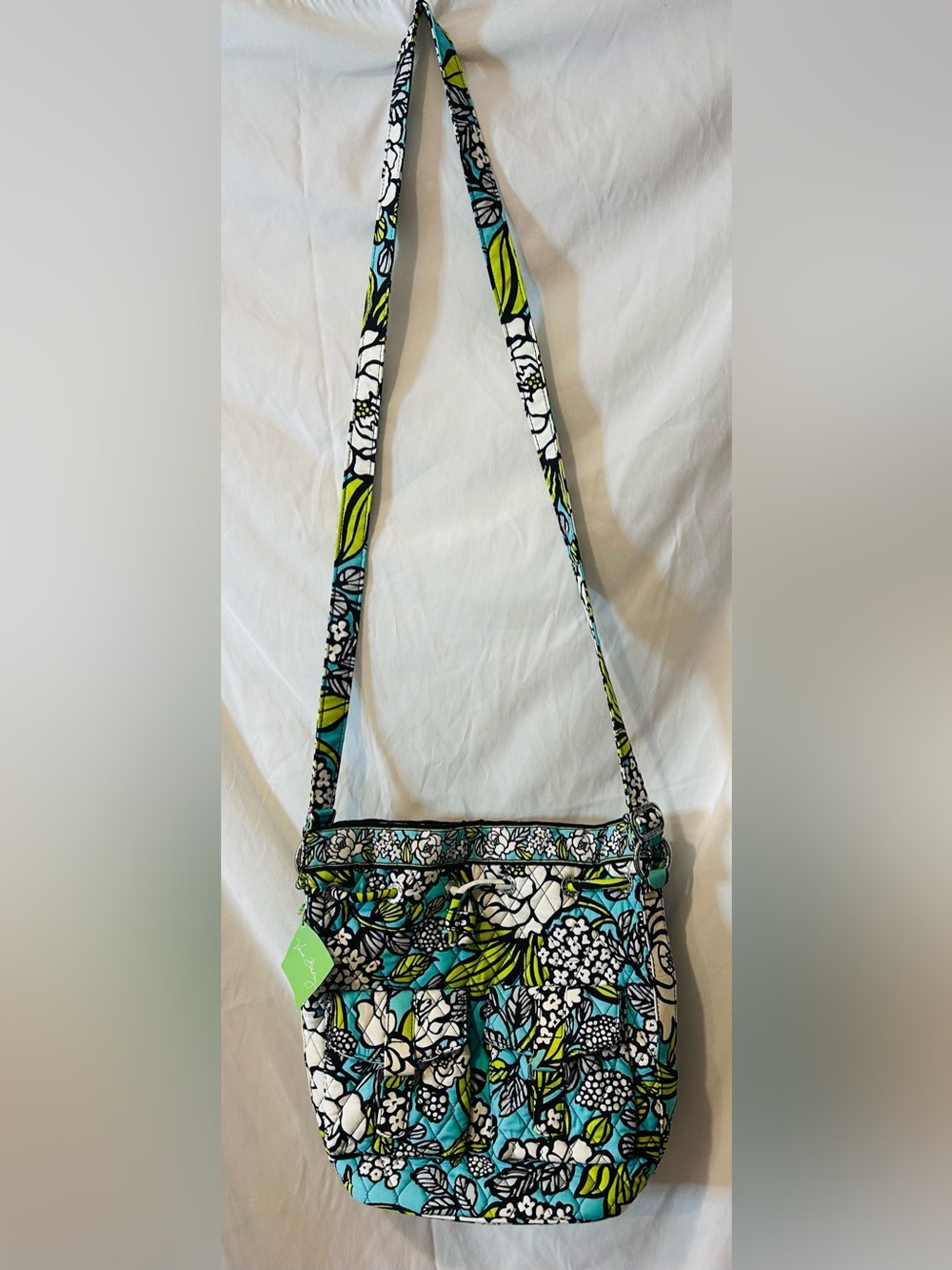 Vera Bradley Island Blooms Quick Draw Floral Bucket Bag NWT